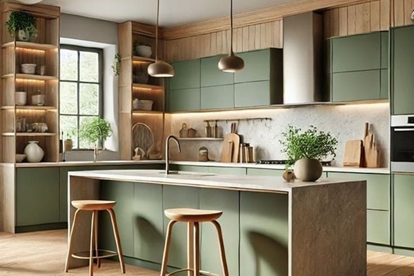 کابینت سبز پاستیلی