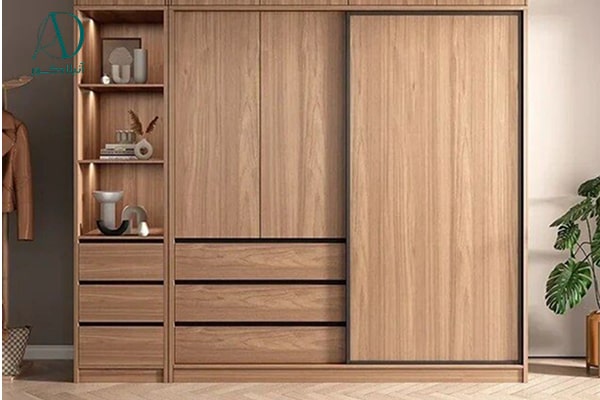 کمد دیواری درب ریلی ام دی اف