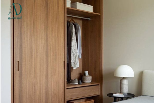 کمد دیواری ریلی کشودار

