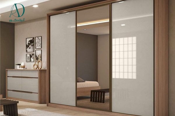 کمد دیواری ریلی آینه ای