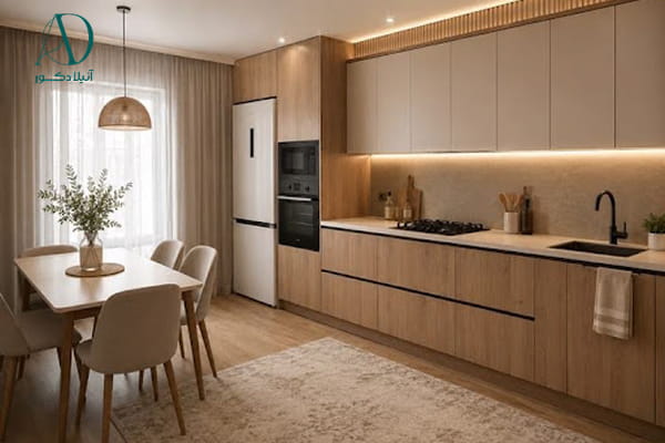 کابینت فرامید چوب و رنگ نود